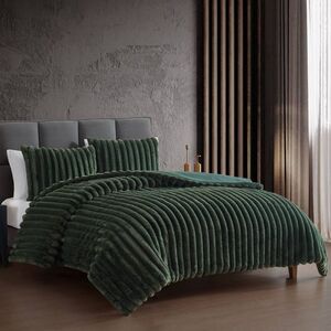 Hallmart Collectibles -  3pc King Comforter Set Green Green